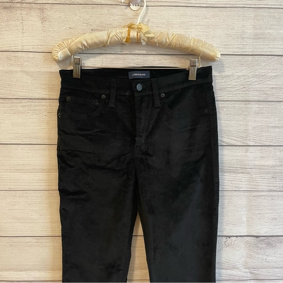 NWT J. Crew Toothpick Skinny Velvet Black Pants - Picture 5 of 6